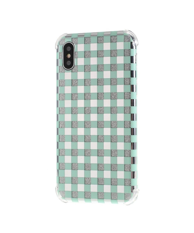 iPhone XS Max - Coque paillettes carreaux