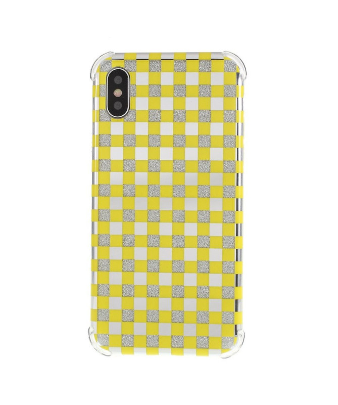 iPhone XS Max - Coque paillettes carreaux