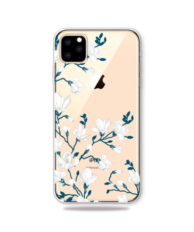 iPhone 11 Pro Max - Coque fleurs blanches