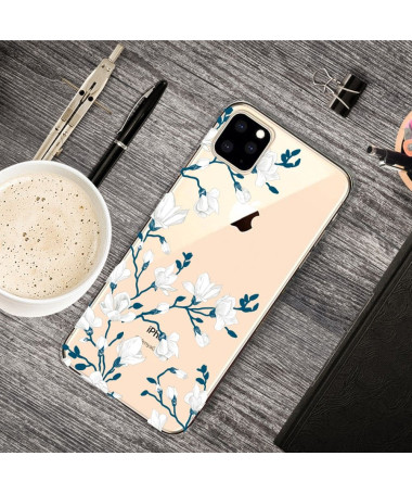 iPhone 11 Pro Max - Coque fleurs blanches