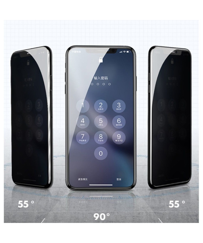iPhone 11 Pro Max - Protection d'écran verre trempé et filtre de confidentialité