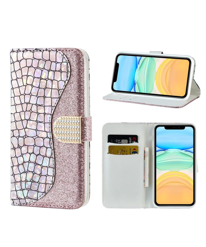 Housse iPhone 11 Glamour effet croco