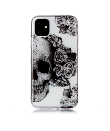 Coque iPhone 11 Skull flower