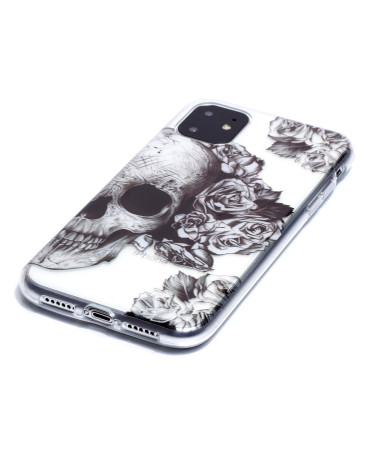 Coque iPhone 11 Skull flower