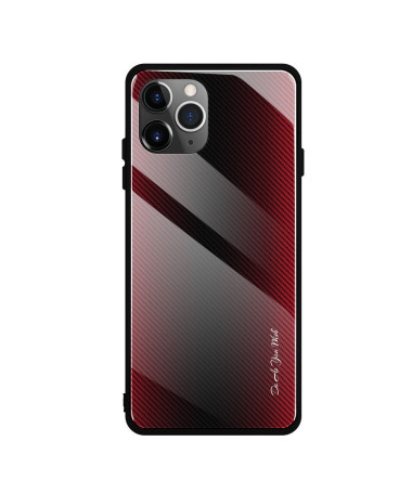 Coque iPhone 11 Pro dos en verre carbone