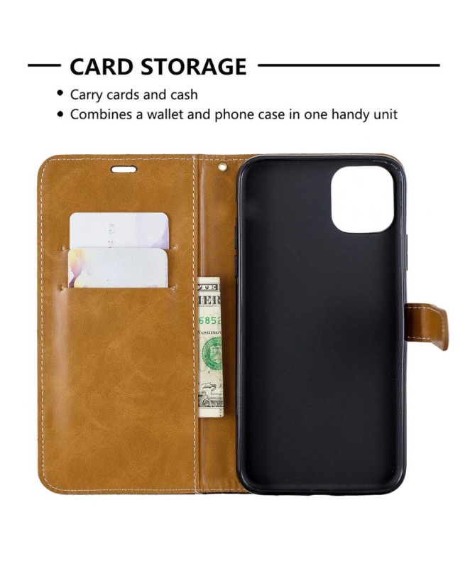 Housse iPhone 11 Pro revêtement tissu avec lanière