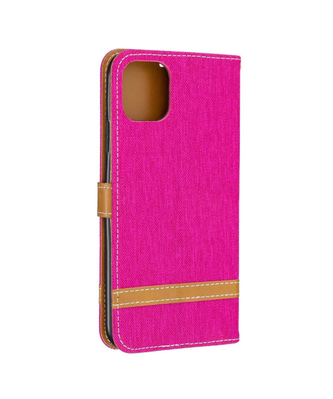 Housse iPhone 11 Pro revêtement tissu avec lanière
