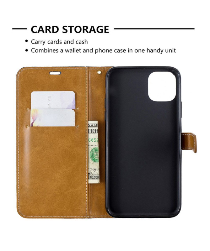 Housse iPhone 11 Pro revêtement tissu avec lanière