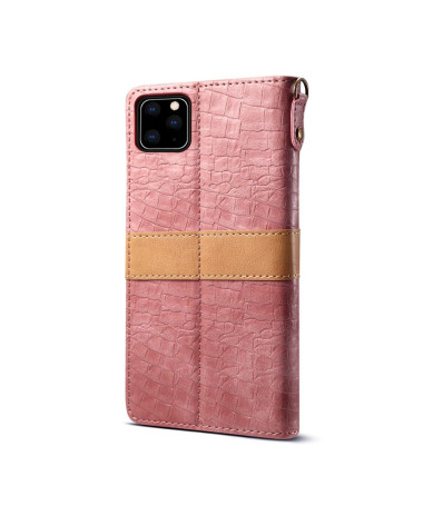 Housse iPhone 11 Pro effet cuir imitation croco