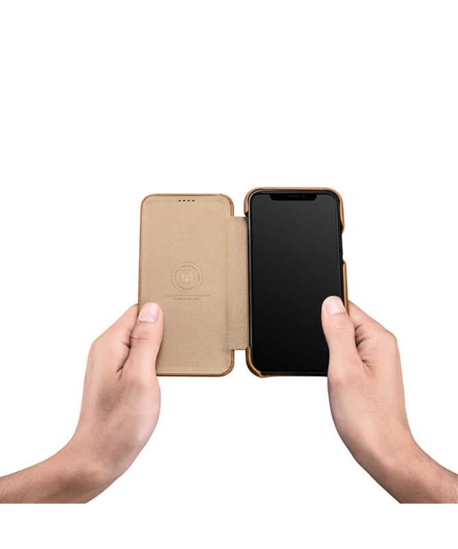 Housse iPhone 11 Pro Max ICARER cuir véritable