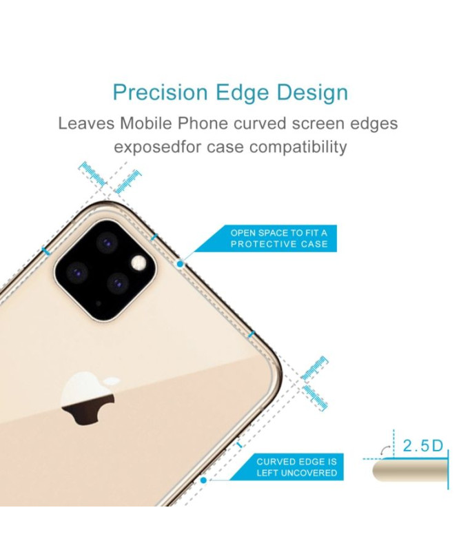 2 protections arrière en verre trempé pour iPhone 11 Pro