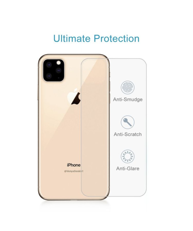 2 protections arrière en verre trempé pour iPhone 11 Pro