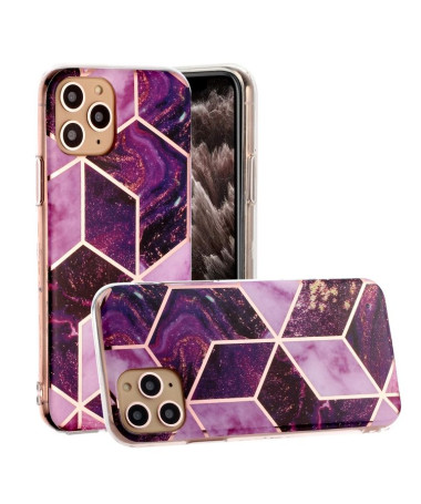 Coque iPhone 11 Pro marbre motif géométrique