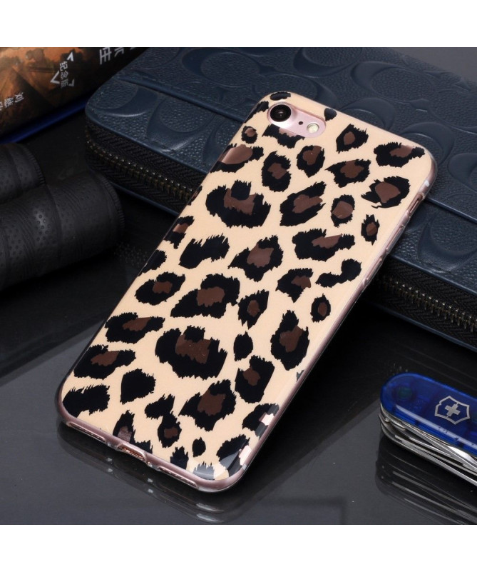 Coque iPhone SE 2022 / 2020 / 8 / 7 en gel Léopard