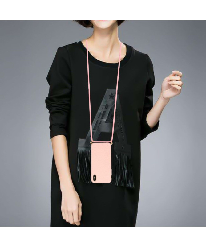 Coque iPhone XS / X avec cordon bandoulière