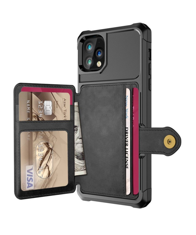 Coque iPhone 11 Pro Max effet cuir porte cartes