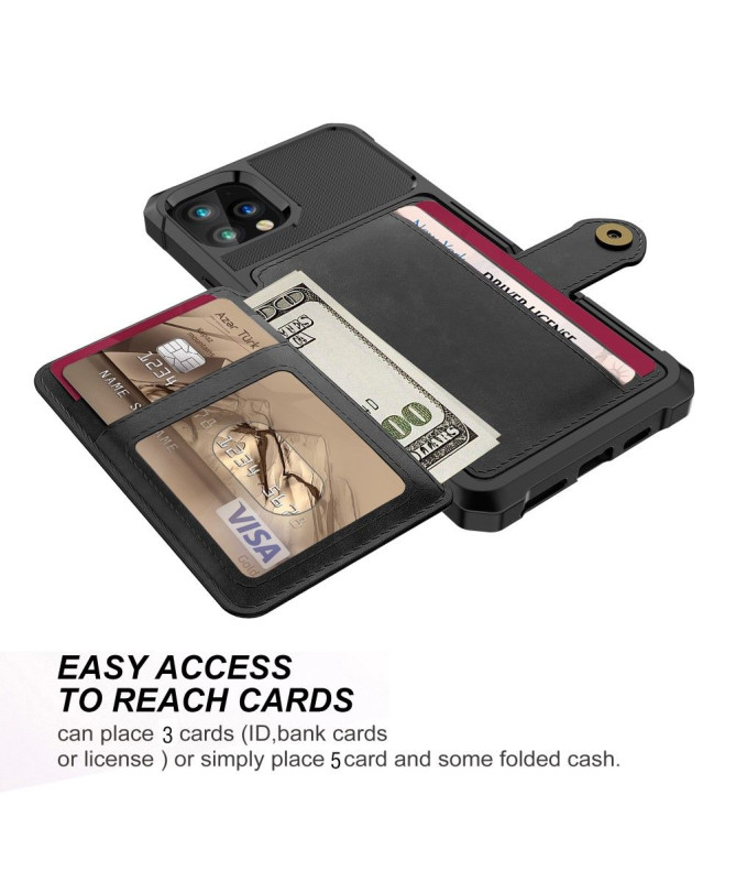 Coque iPhone 11 Pro Max effet cuir porte cartes