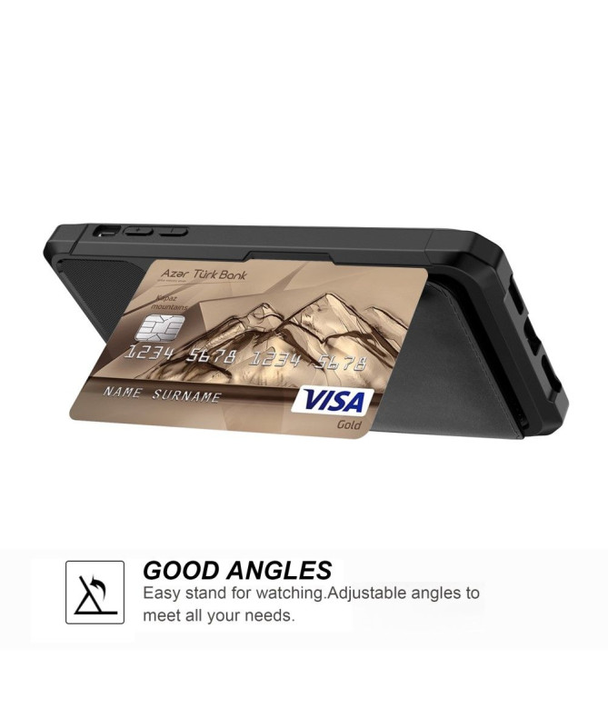 Coque iPhone 11 Pro Max effet cuir porte cartes