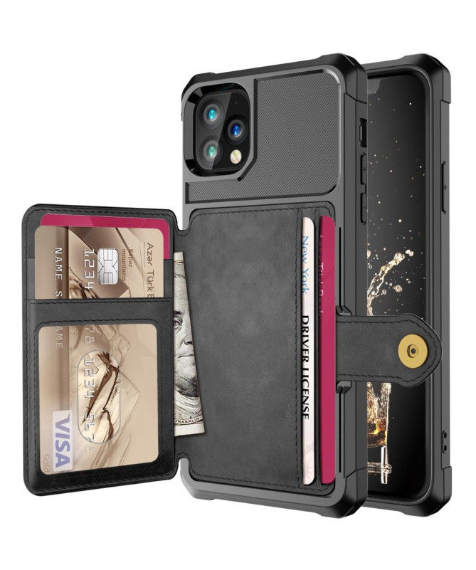 Coque iPhone 11 Pro Max effet cuir porte cartes