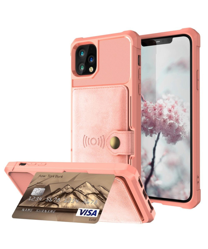 Coque iPhone 11 Pro Max effet cuir porte cartes
