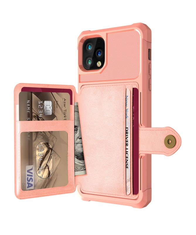 Coque iPhone 11 Pro Max effet cuir porte cartes