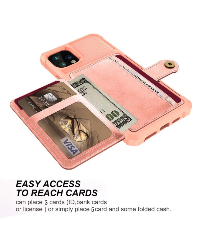Coque iPhone 11 Pro Max effet cuir porte cartes