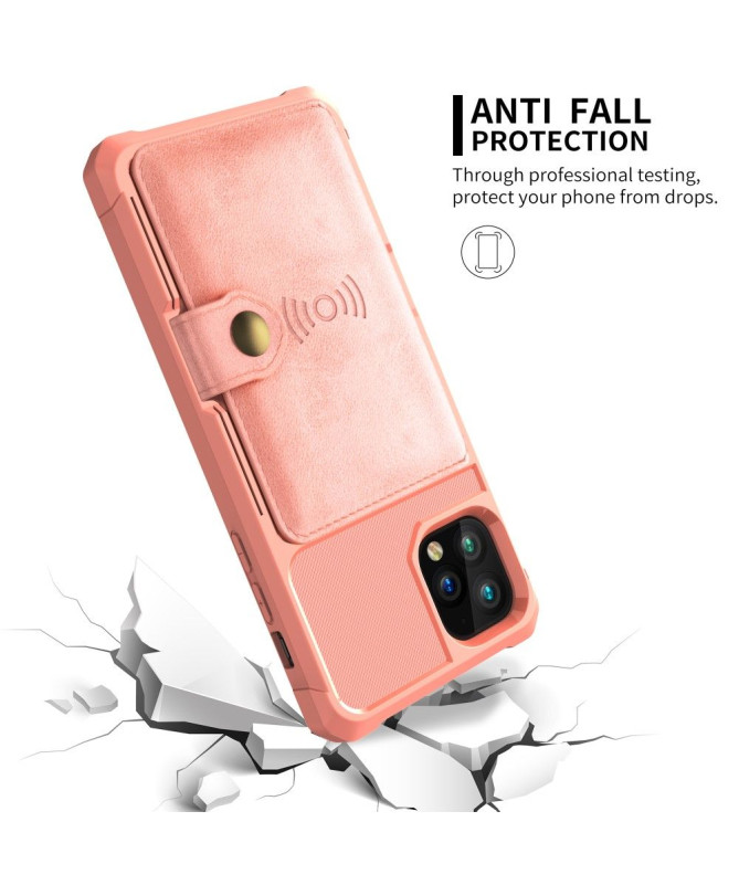 Coque iPhone 11 Pro Max effet cuir porte cartes