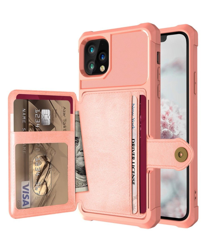 Coque iPhone 11 Pro Max effet cuir porte cartes