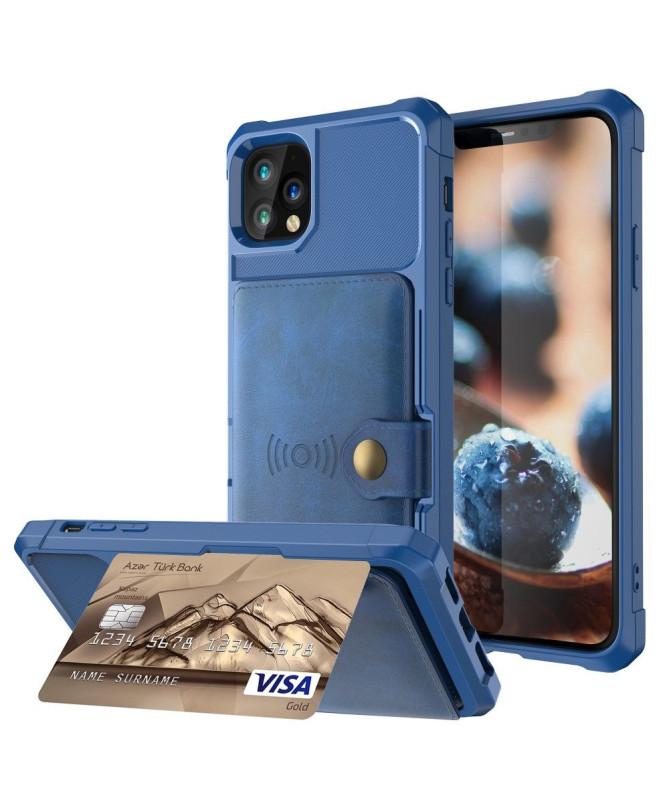 Coque iPhone 11 Pro Max effet cuir porte cartes