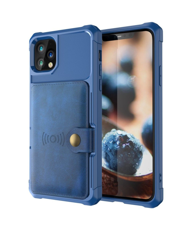 Coque iPhone 11 Pro Max effet cuir porte cartes