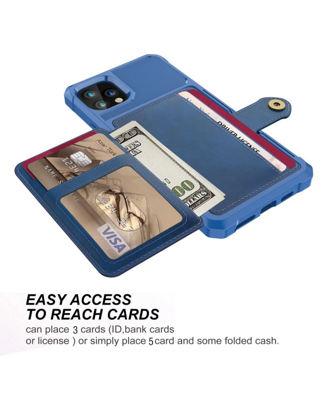 Coque iPhone 11 Pro Max effet cuir porte cartes