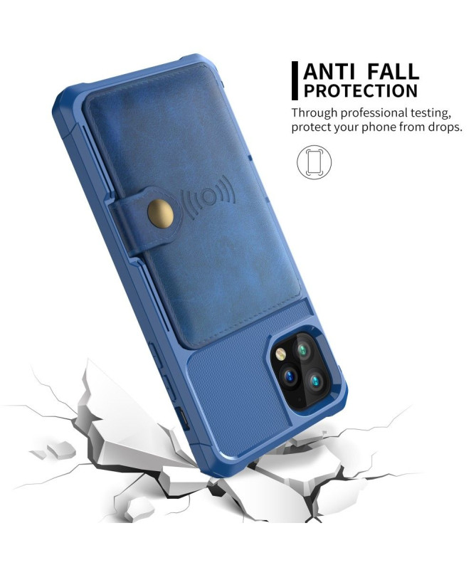 Coque iPhone 11 Pro Max effet cuir porte cartes