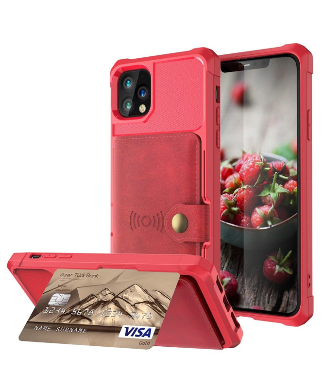 Coque iPhone 11 Pro Max effet cuir porte cartes