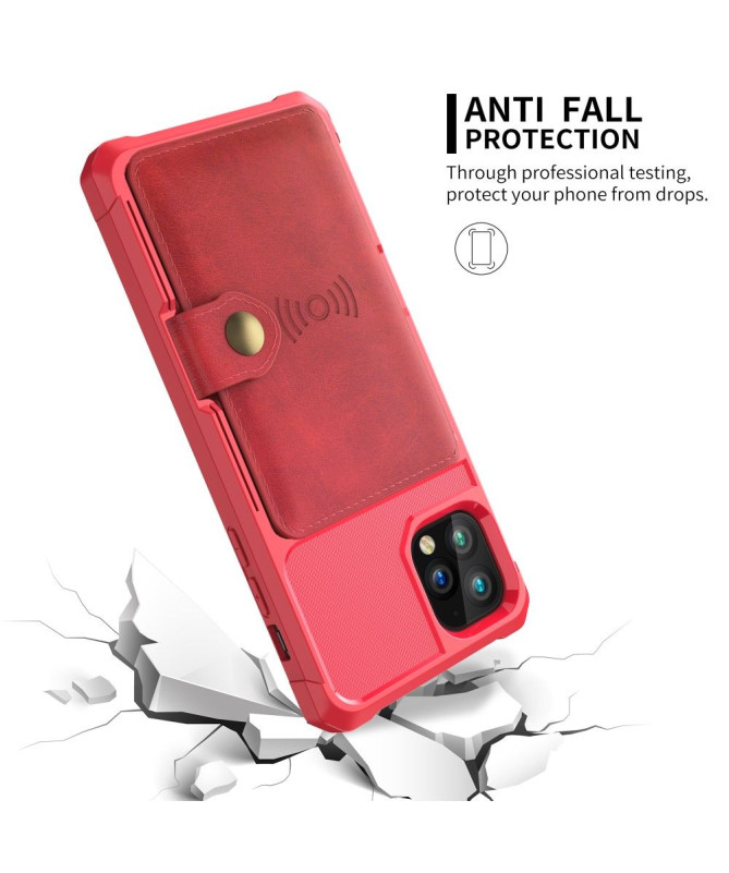 Coque iPhone 11 Pro Max effet cuir porte cartes