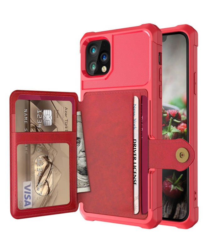 Coque iPhone 11 Pro Max effet cuir porte cartes