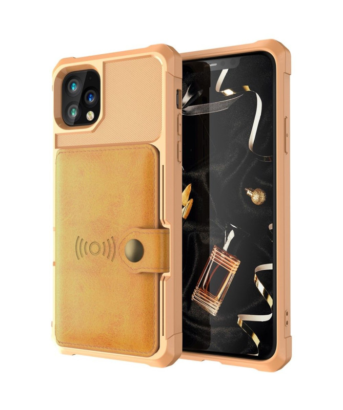 Coque iPhone 11 Pro Max effet cuir porte cartes