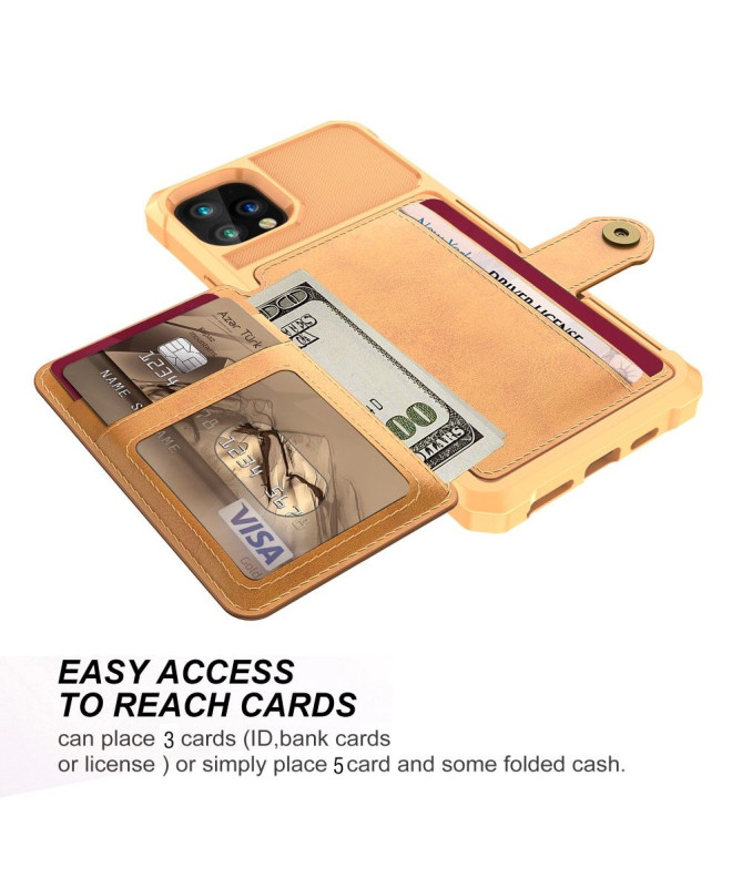 Coque iPhone 11 Pro Max effet cuir porte cartes