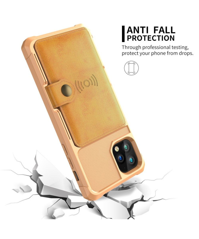 Coque iPhone 11 Pro Max effet cuir porte cartes