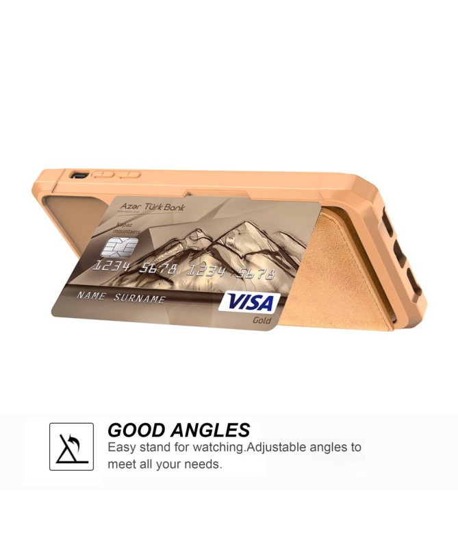 Coque iPhone 11 Pro Max effet cuir porte cartes