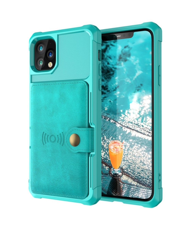 Coque iPhone 11 Pro Max effet cuir porte cartes