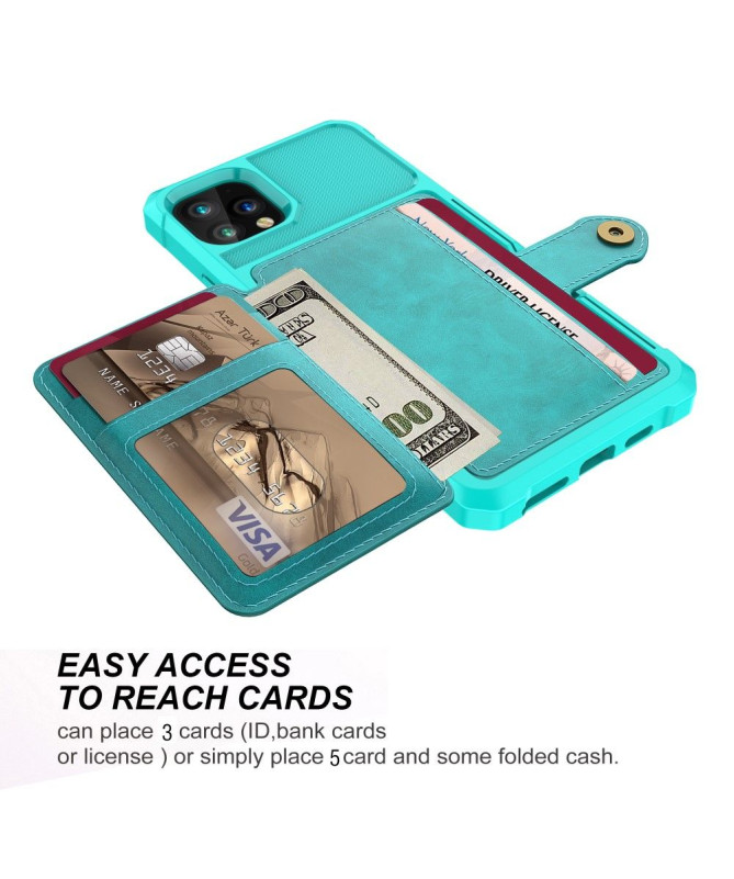 Coque iPhone 11 Pro Max effet cuir porte cartes