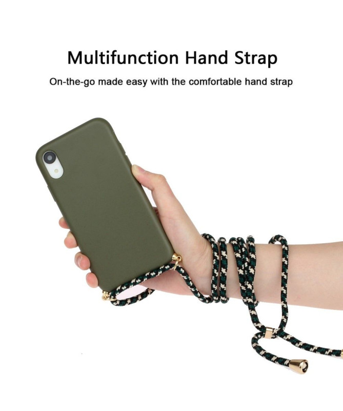 Coque iPhone XR avec cordon bandoulière