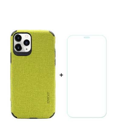 Coque iPhone 11 Pro Max Tissu + Film en verre trempé