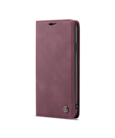 Housse iPhone XS Max Golias effet cuir - Vin Rouge