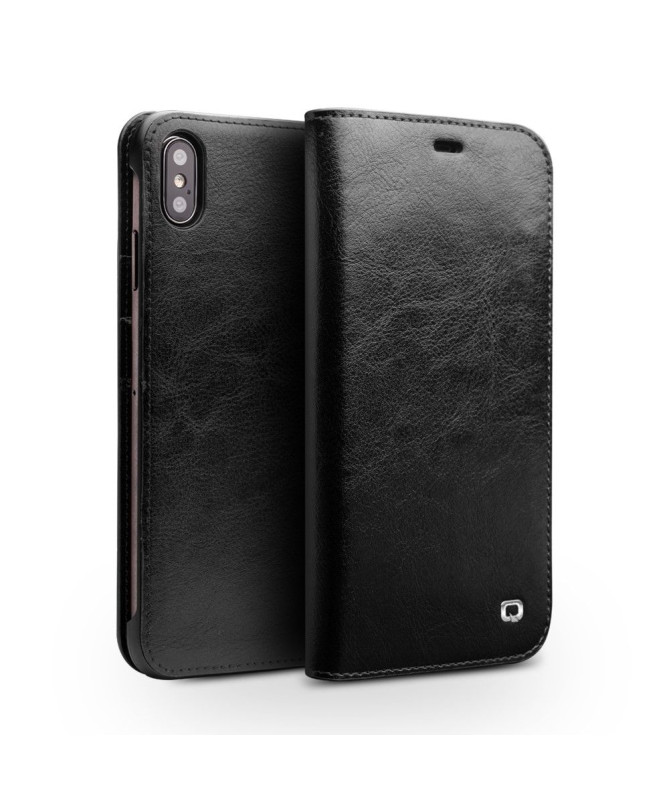 Housse iPhone XS Max en cuir véritable