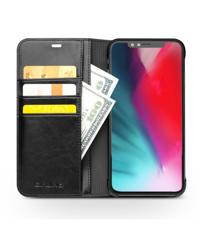 Housse iPhone XS Max en cuir véritable