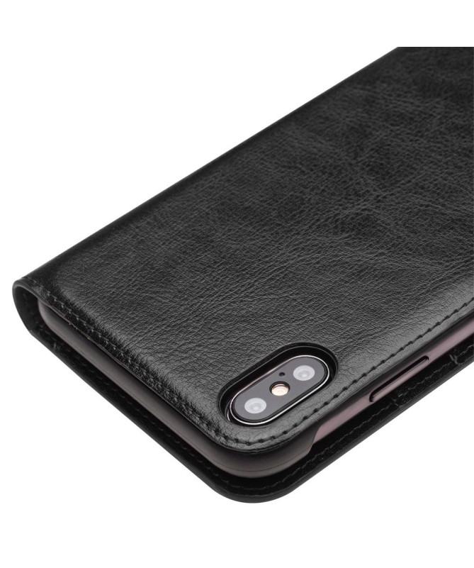Housse iPhone XS Max en cuir véritable