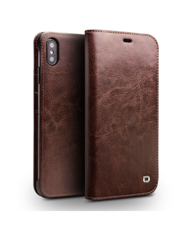 Housse iPhone XS Max en cuir véritable