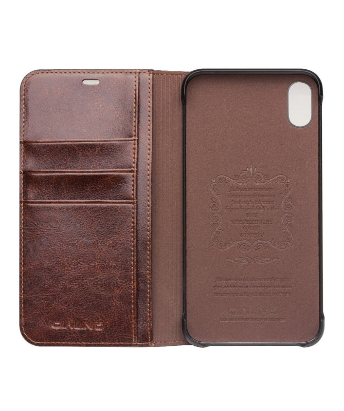 Housse iPhone XS Max en cuir véritable