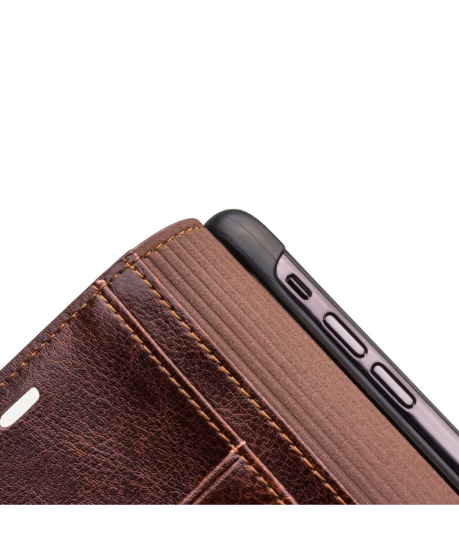 Housse iPhone XS Max en cuir véritable